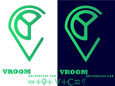 Vrooom | Driverless Car Logo | Daily Logo Challenge: Day 5 branding illustration illustrator illustrator art illustrator design logo logo design typography vector vector illustration