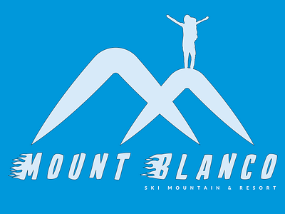 Mount Blanco|Ski mountain logo|Daily Logo Challenge: Day 8 branding daily logo challenge illustration illustrator illustrator art illustrator design logo logo design typography vector vector illustration