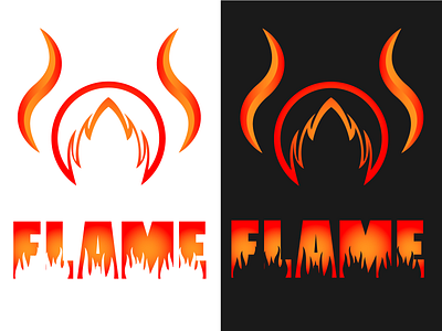 FLAME Logo | Daily Logo Challenge: Day 10 branding daily logo challenge design illustration illustrator illustrator art illustrator design logo logo design typography vector vector illustration