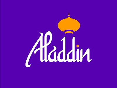 Disney Logo Redesign n°2: ALADDIN aladdin art design disney flat icon lettering logo minimal typography vector