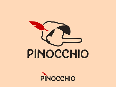 Disney Logo Redesign n°3: PINOCCHIO design disney flat icon illustration logo logotype minimal pinocchio vector