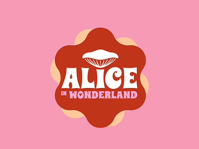 Disney Logo Redesign n°5 - ALICE IN WONDERLAND 70sdesign aliceinwonderland art design disney flat icon illustrator logo logotype vector
