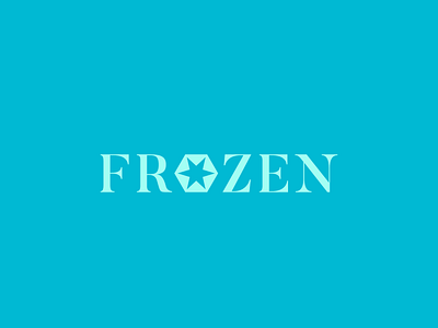 Disney Logo Redesign n°6 - FROZEN branding design disney flat frozen icon illustrator logo logotype minimal vector