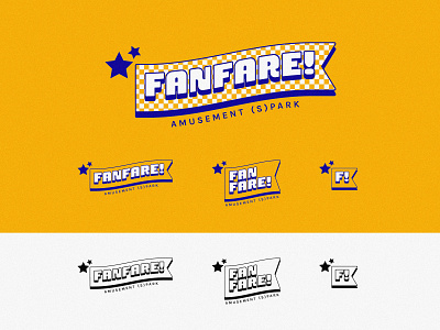 FANFARE - Amusement Park Logo Concept branding design flat icon illustrator logo logotype minimal typography vector
