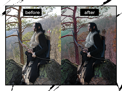 Photo editing in Photoshop elf graphic mystery photo photoshop