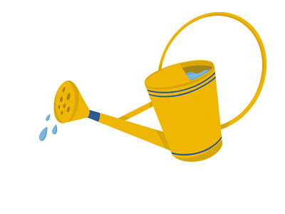 Watering can can color colors garden tool gardening illustration plant planting plants water water for plant water for plants watering watering can watering can for plants waters yellow yellow color
