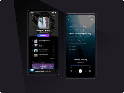 Design Rush - Music Streaming App app design minimal mobile app music app music player music streaming ui uiuxdesign