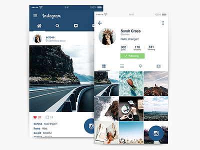 Instagram instagram material design mobile