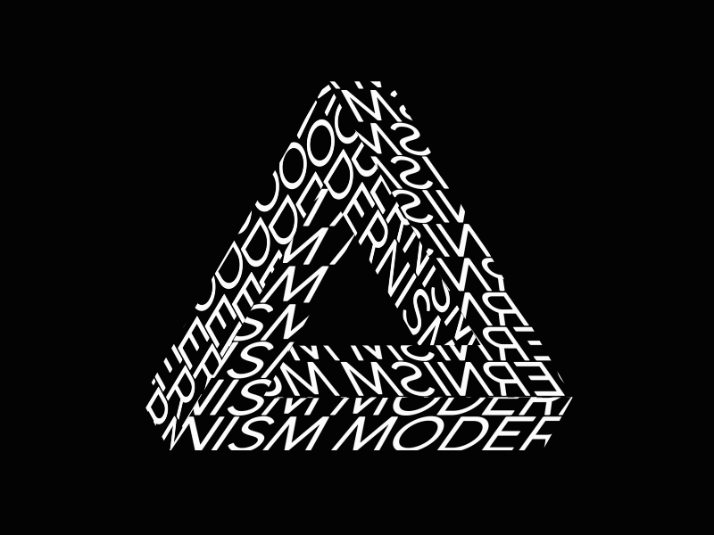 Modernism 3d 3d animation 3d shapes 3d triangle aftereffects animation kinetic type kinetic typography kinetictype logo palace typography