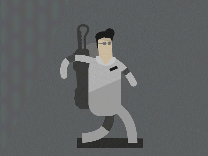 Who You Gonna Call? 80s aftereffects animation character animation character motion design egon ghostbusters gif animation illustration