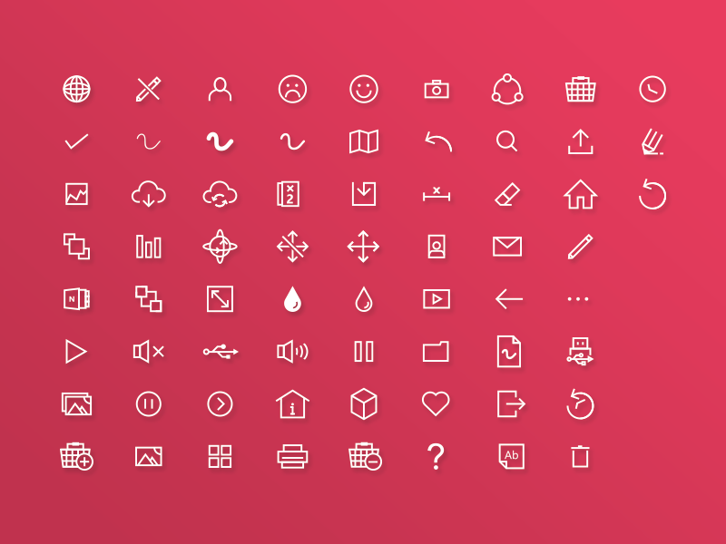 Icons Excense pixel vector software pink icons library