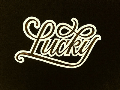 "Lucky" - Hand Lettering calligraphy calligraphy and lettering artist calligraphy art calligraphy artist calligraphy design hand lettering lettering lettering art lettering design typography