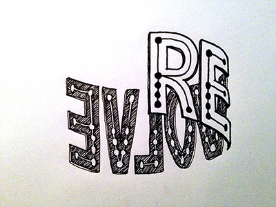 Revolve ::: Hand-lettered Typography custom typography hand drawn typography hand lettered hand lettering handletter handwritten illustrated type paper graffiti type typography