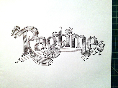 Ragtime ::: Hand-lettered Typography custom typography hand drawn typography hand lettered hand lettering handletter handwritten illustrated type lettering paper graffiti type typography
