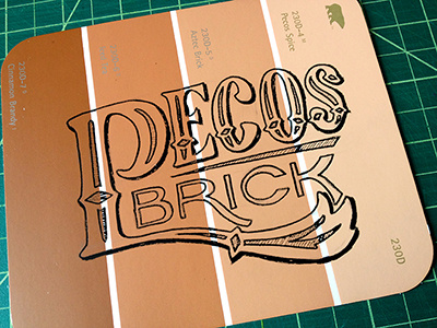 Pecos Brick ::: Hand-Lettered Typography custom typography hand drawn typography hand lettered hand lettering handletter handwritten illustrated type lettering paper graffiti type typography
