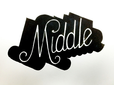 Middle ::: Hand-Lettered Typography custom typography hand drawn typography hand lettered hand lettering handletter handwritten illustrated type lettering paper graffiti type typography