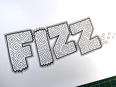 Fizz ::: Hand-Lettered Typography custom typography hand drawn typography hand lettered hand lettering handletter handwritten illustrated type lettering paper graffiti type typography