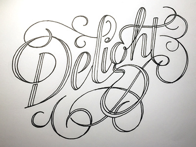 Delight ::: Hand-Lettered Typography custom typography hand drawn typography hand lettered hand lettering handletter handwritten illustrated type lettering paper graffiti type typography