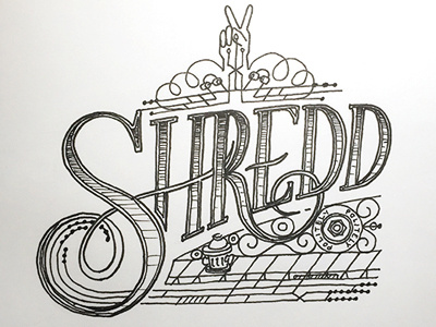 Shredd Politely ::: Hand-Lettered Typography custom typography hand drawn typography hand lettered hand lettering handletter handwritten illustrated type lettering paper graffiti type typography