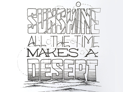 Sunshine All the Time ::: Hand-Lettered Typography custom typography hand drawn typography hand lettered hand lettering handletter handwritten illustrated type lettering paper graffiti type typography