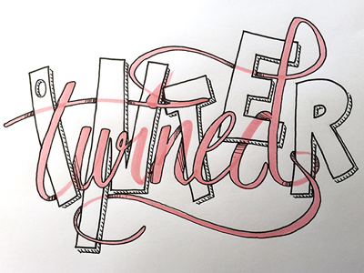 Intertwined ::: Hand-Lettered Typography custom typography hand drawn typography hand lettered hand lettering handletter handwritten illustrated type lettering paper graffiti type typography