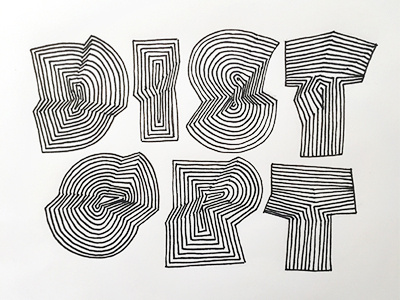 Distort ::: Hand-Lettered Typography