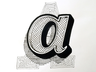 "A" ::: Hand-Lettered Typography custom typography hand drawn typography hand lettered hand lettering handletter handwritten illustrated type lettering paper graffiti type typography