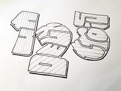 Un Deux Trois ::: Hand-Lettered Typography