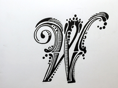 "W" ::: Hand-Lettered Typography custom typography hand drawn typography hand lettered hand lettering handletter handwritten illustrated type lettering paper graffiti type typography