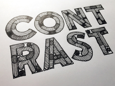 Contrast ::: Hand-Lettered Typography