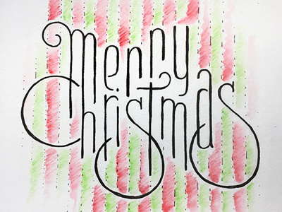 Merry Christmas ::: Hand-Lettered Typography custom typography hand drawn typography hand lettering hand-lettered handletter handwritten illustrated type lettering paper graffiti type typography
