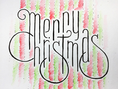 Merry Christmas ::: Hand-Lettered Typography