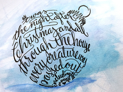 'Twas the Night After Christmas ::: Hand-Lettered Typography