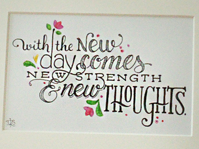 With the New Day ::: Hand-Lettered Typography