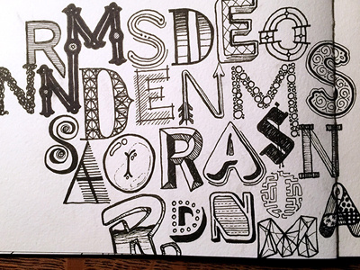 Randomness, Randomness, Random ::: Hand-lettered Typography