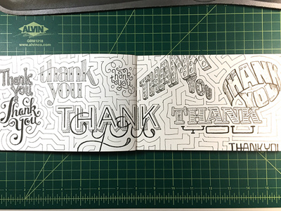 Thank You (x9) ::: Hand-lettered Typography custom typography hand drawn typography hand lettered hand lettering handletter handwritten illustrated type lettering paper graffiti type typography