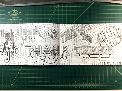 Thank You (x9) ::: Hand-lettered Typography