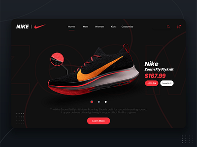 Nike Store Concept concept design flat illustrator minimal nike photoshop store ui web website