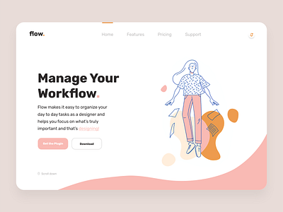 Flow Webpage Concept branding concept design flat illustrator minimal photoshop ui web website