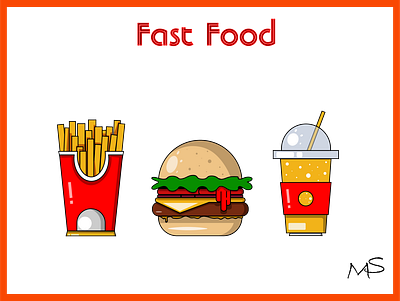 Fast Food stickers Free 2d design icon illustration stickers vector