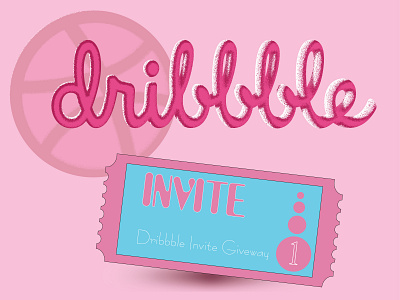Dribble invite Giveway! adobeillustator illustration invite vector