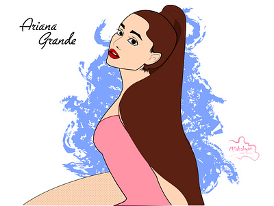 Ariana Grande summer 2d adobe illustrator ariana grande dribbble illustration vector