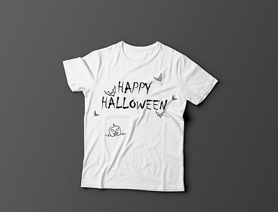 T-Shirt Happy Halloween 2 adobe illustrator adobeillustator adobephotoshop bats branding design halloween halloween design illustration pumpkin t shirt t shirt design typography vector