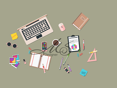 Graphic Designer Workspaces 2d adobe illustrator adobeillustator armenia design dribbble graphic designer illustration logo vector workspaces