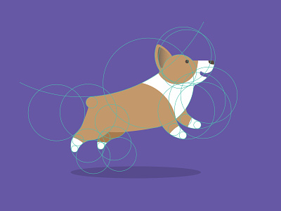 Corgi corgi cute design dog graphic illustration pembroke welsh corgi process vector