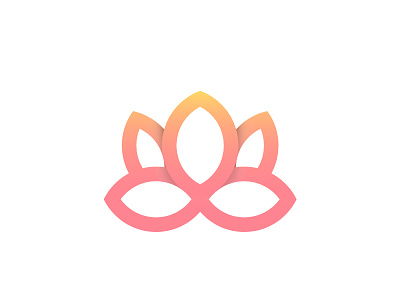 Logo for Lotus Vibes buddhism circle grid flower gradient logo lotus