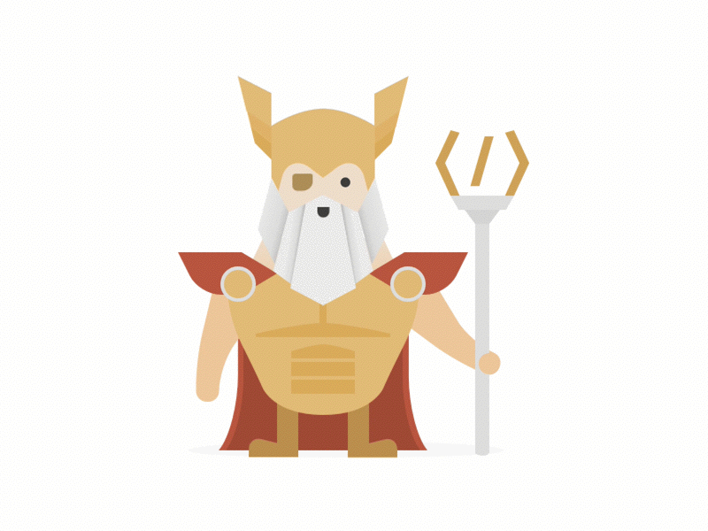 Odin Wink character mascot norse odin viking