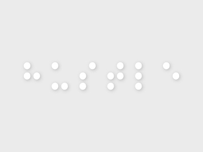 Braille (French Invention) braille hustle minimal