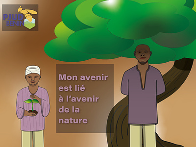 2 je m int resse africa benin campaign character enviroment flat illustration ngo vector volunteering