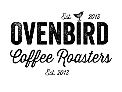 Ovenbird Logo 1 bw coffee logo typography vintage